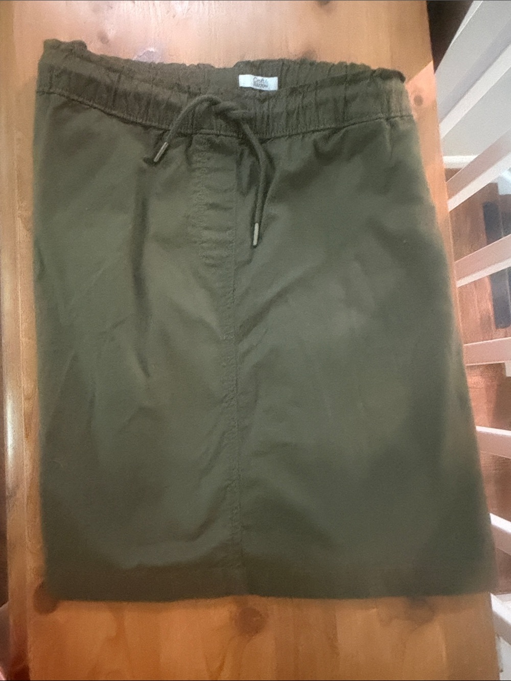 croft & barrow Olive Drawstring Midi Skirt